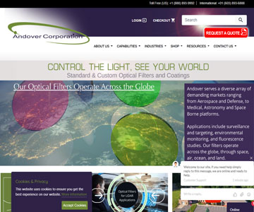 Andover Corporation – Optical Filters